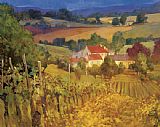 Philip Craig Canvas Paintings - Vineyard Hill